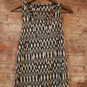 H&M Black and White Tribal Print Tank Size Small